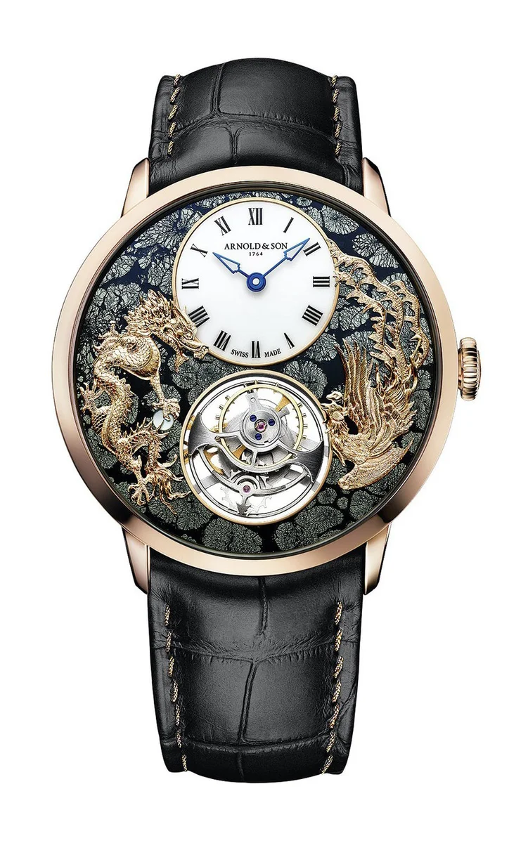 Ultrathin Tourbillon Dragon & Phoenix Marcassite