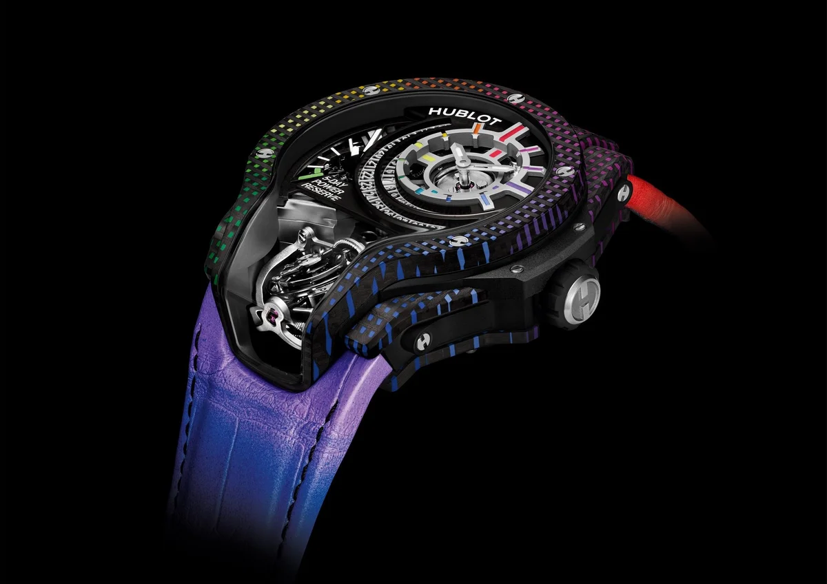 Hublot MP 09 Tourbillon Bi-Axis Rainbow 3D Carbon