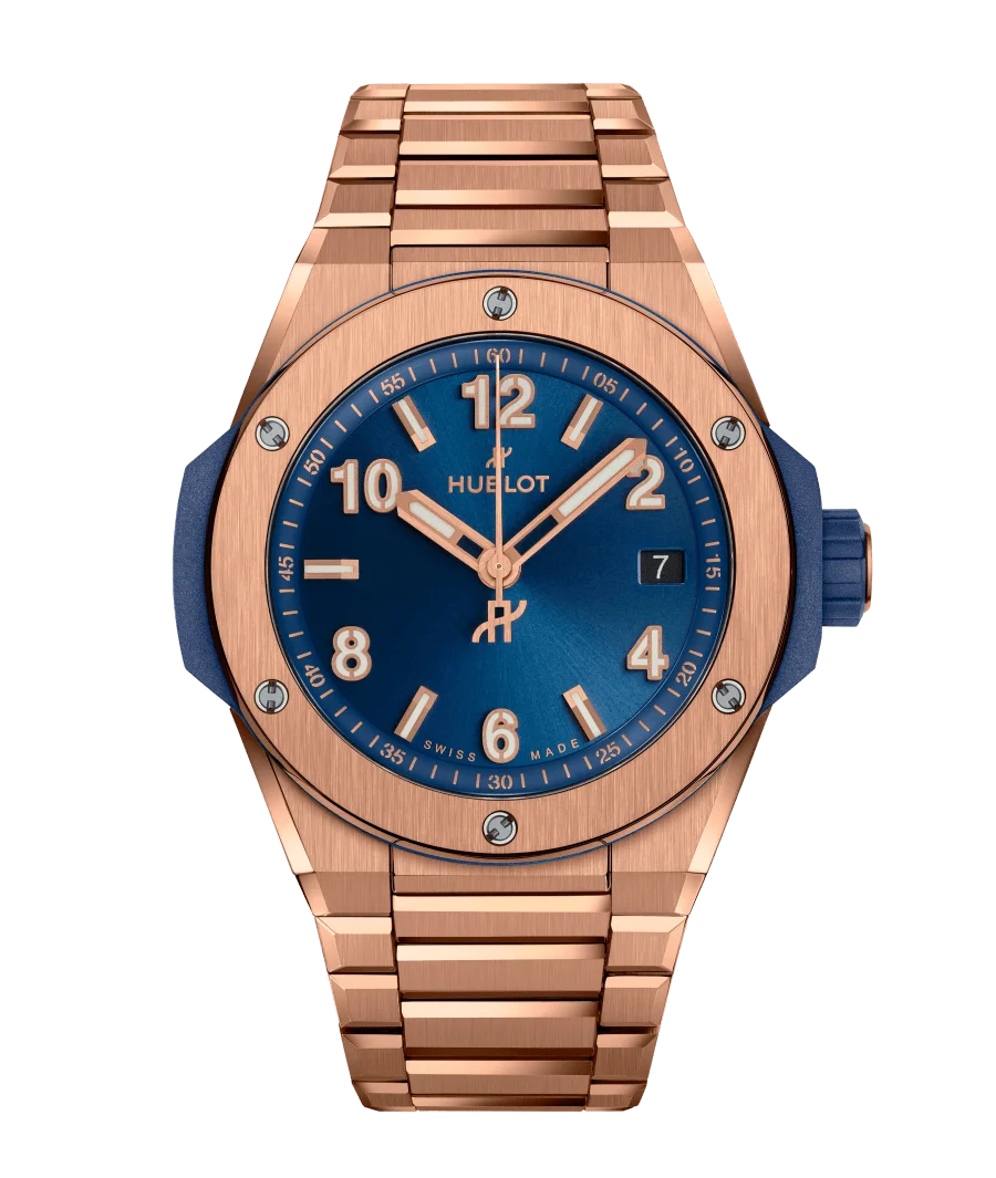 BIG BANG INTEGRATED TIME ONLY KING GOLD BLUE 38mm