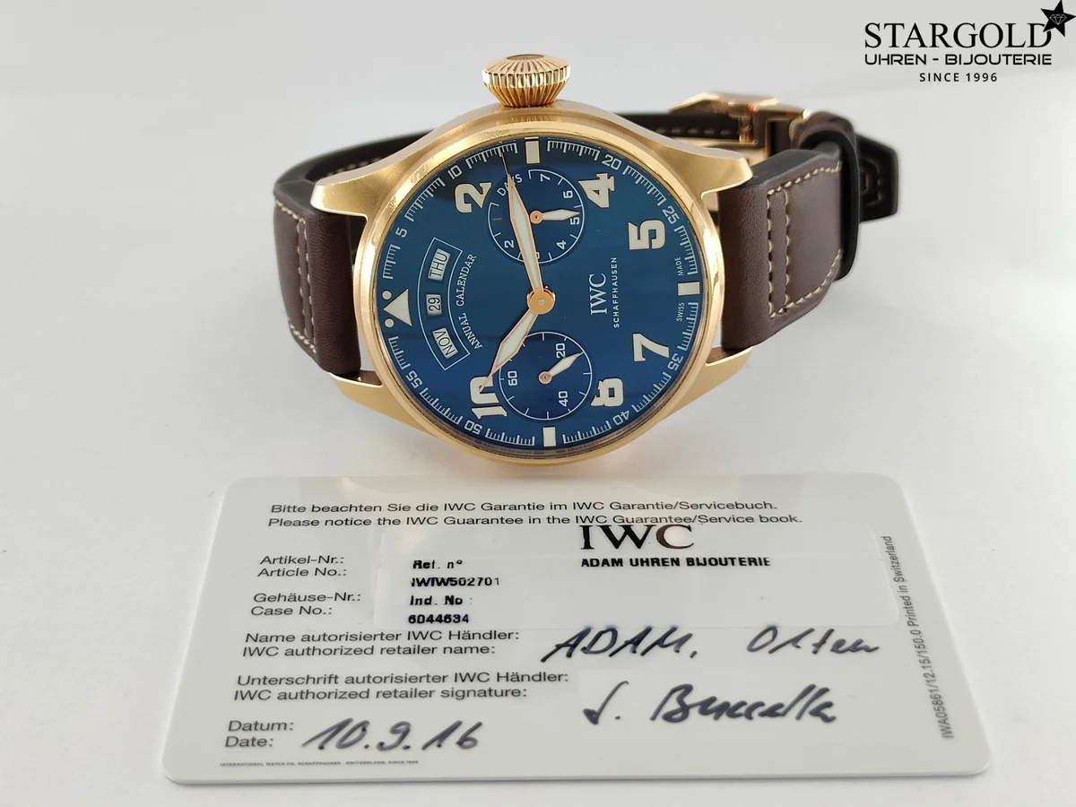 IWC Big Pilot’s Watch Annual Calendar 7 Days