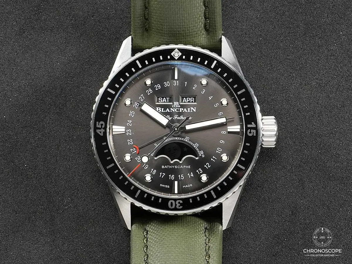 Fifty Fathoms Bathyscaphe Quantième Complet Phases de Lune