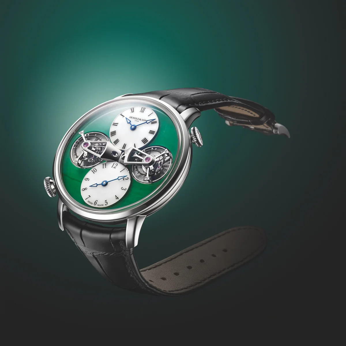 Arnold & Son Double Tourbillon Jade White Gold