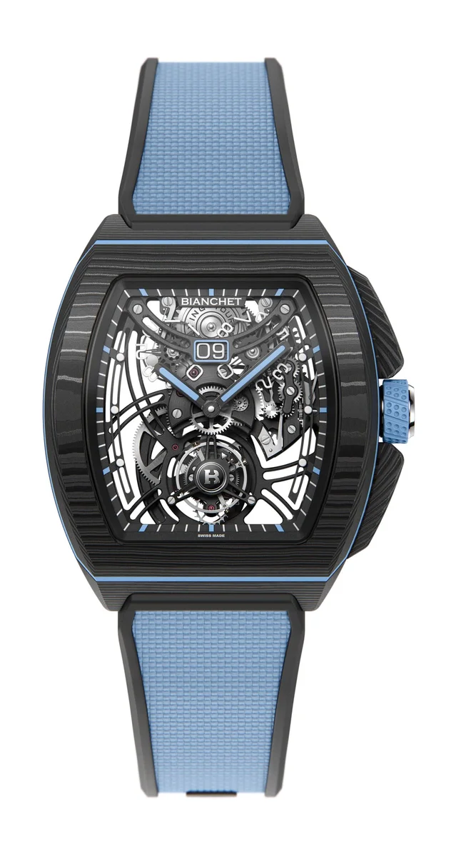 Flying Tourbillon Grande Date B1.618 Carbon Sky Blue