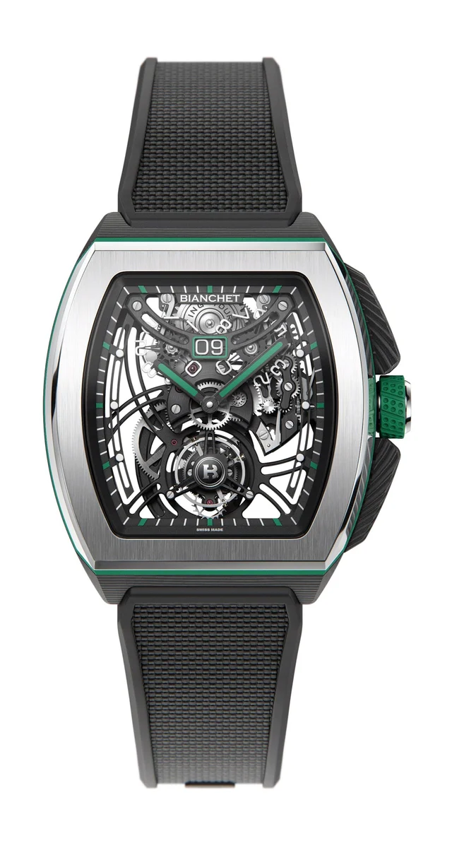 Bianchet Flying Tourbillon Grande Date B1.618 Hybrid Green