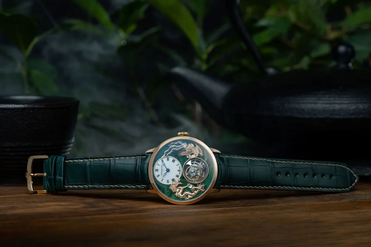 Arnold & Son Ultrathin Tourbillon Dragon & Phoenix Verdite