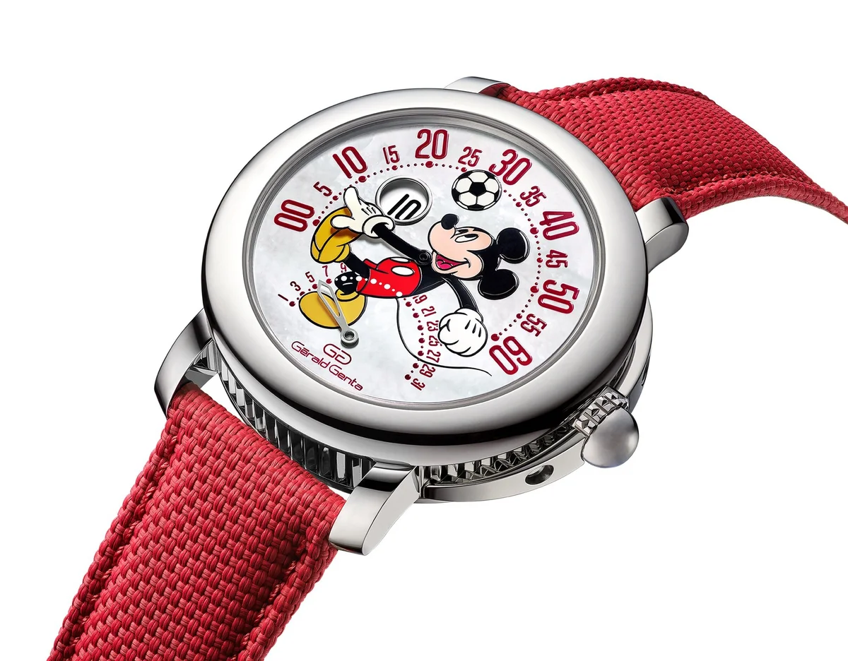 Bvlgari Gerald Genta Arena Bi-Retrograde Mickey Mouse Playing Football