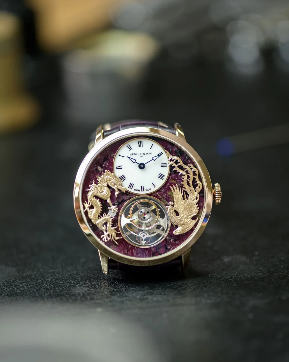 Arnold & Son Ultrathin Tourbillon Dragon & Phoenix Eudialyte