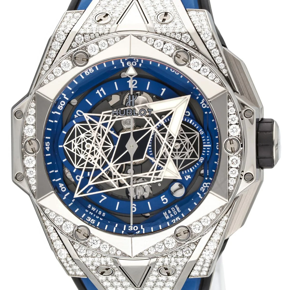 Big Bang Sang Bleu II Titanium Blue Pavé