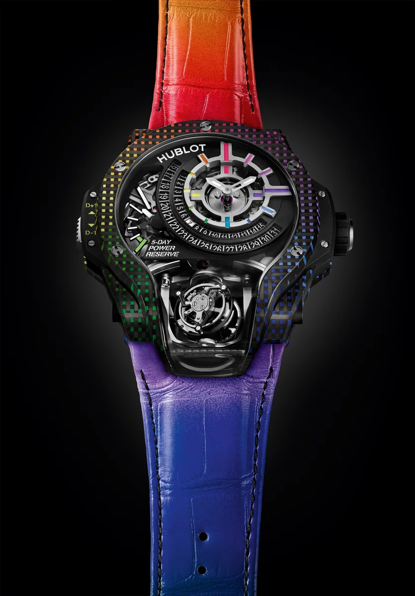 Hublot MP 09 Tourbillon Bi-Axis Rainbow 3D Carbon