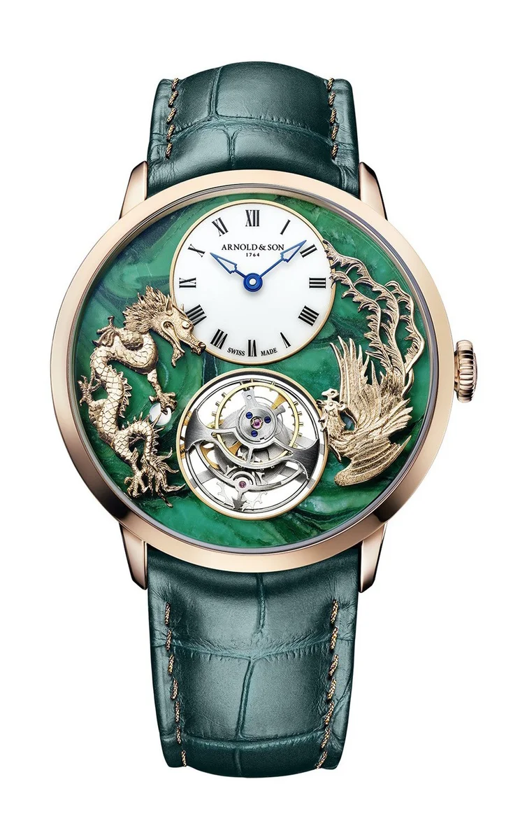 Ultrathin Tourbillon Dragon & Phoenix Verdite