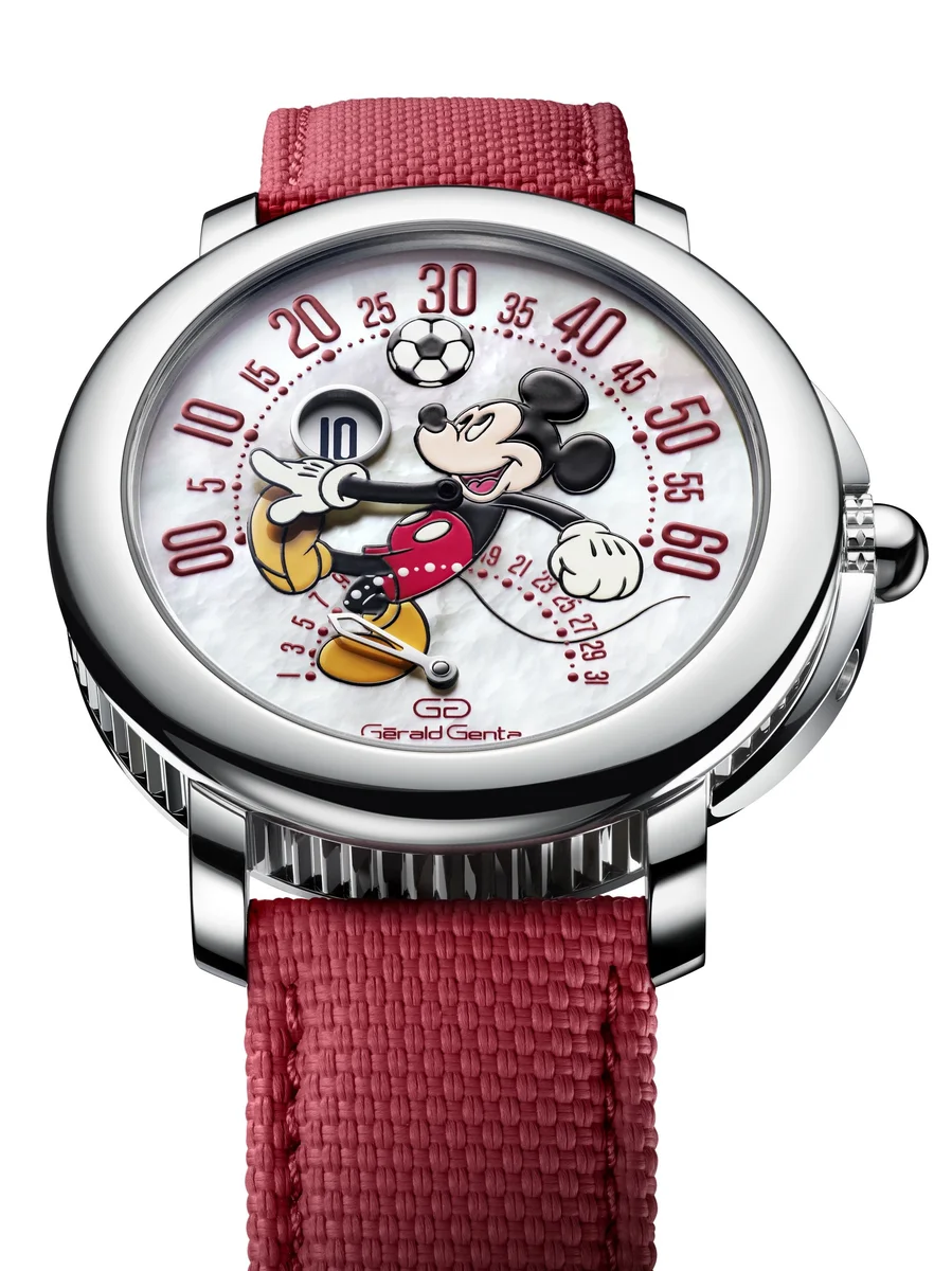 Bvlgari Gerald Genta Arena Bi-Retrograde Mickey Mouse Playing Football