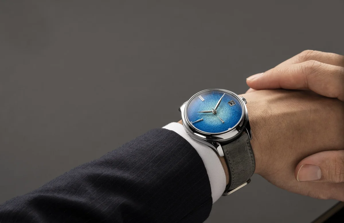 H. Moser & Cie Endeavour Perpetual Calendar Tantalum Blue Enamel